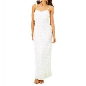NEW LILLY PULITZER gillian lace maxi slip dress in white